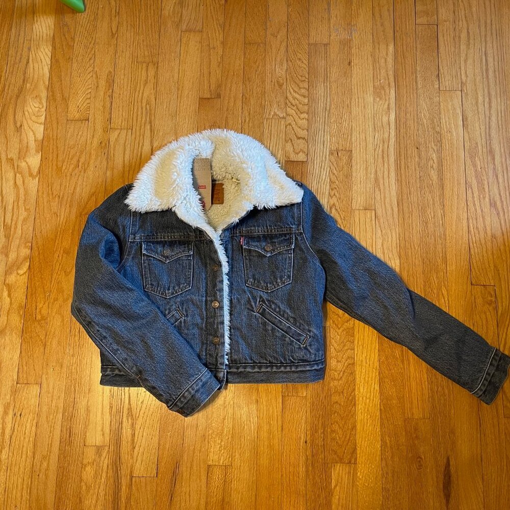 BNWT Luscious Levi's Faux Shearling/fur-lined Denim Jean Jacket - Women's Size M